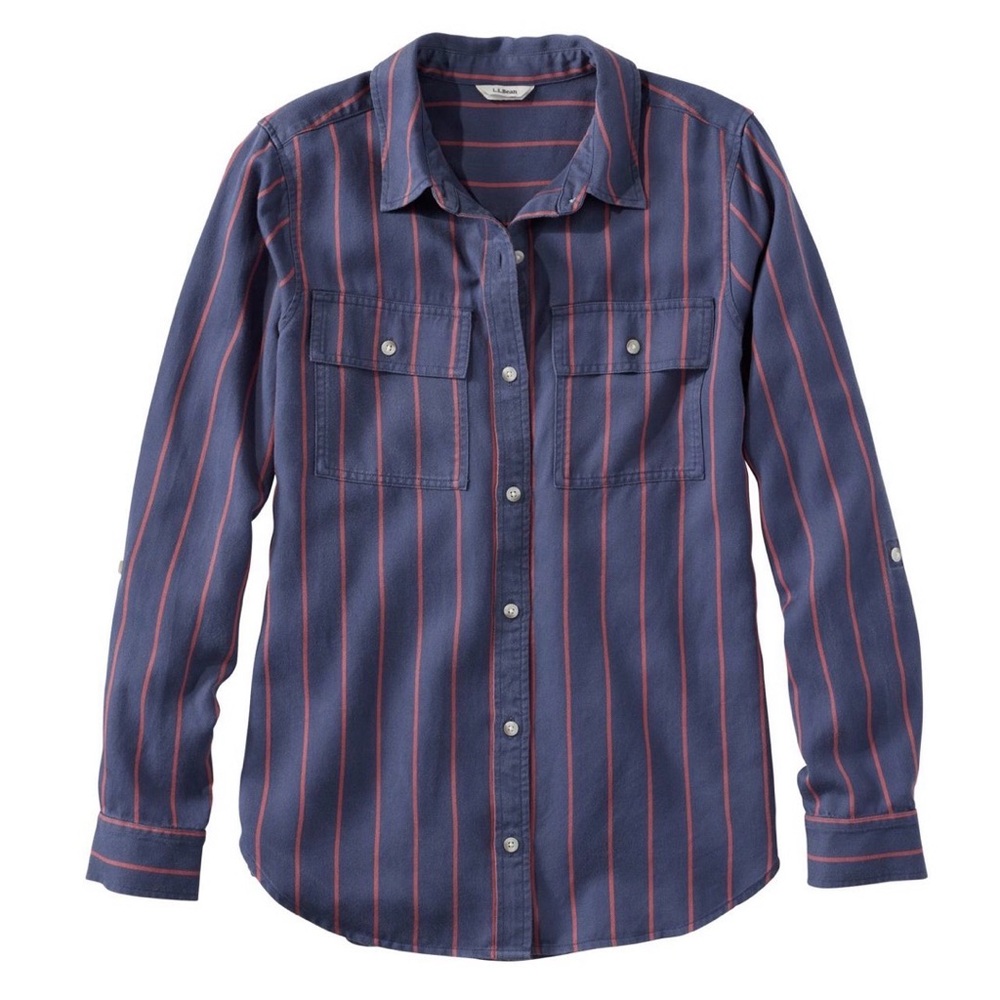 NWOT L.L. Bean Women’s (Medium fit)Soft-Washed Button Down Soft Tencel Shirt - Picture 3 of 16